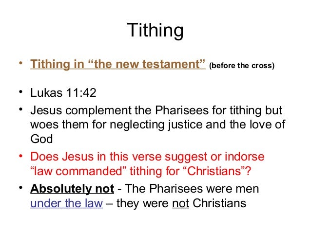 Tithing and the New Testament